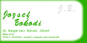 jozsef bokodi business card