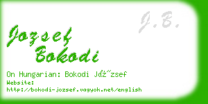 jozsef bokodi business card